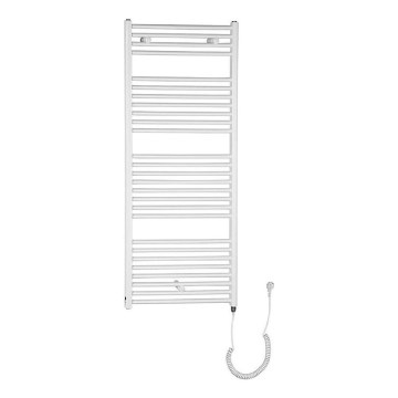 Aqualine - Ηλεκτρική πετσετοκρεμάστρα μπάνιου  DIRECT-E 600W/230V 132 cm λευκό ευθεία
