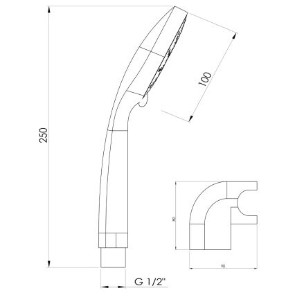 Aqualine - Σετ μπάνιου ERICA γυαλιστερό χρώμιο