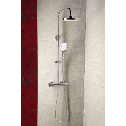 Aqualine - Σετ μπάνιου με θερμοστατική μπαταρία LIGA γυαλιστερό χρώμιο