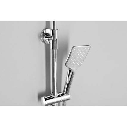 Aqualine - Σετ ντους με μπαταρία FACTOR σε γυαλιστερό χρώμιο