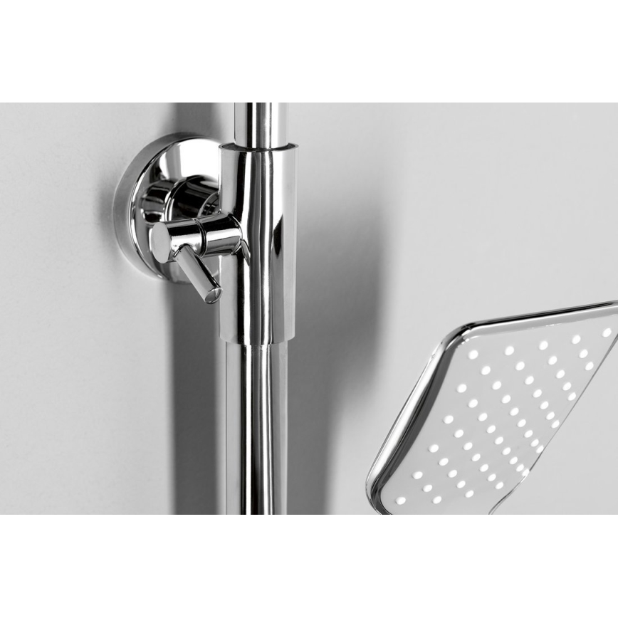 Aqualine - Σετ ντους με μπαταρία FACTOR σε γυαλιστερό χρώμιο