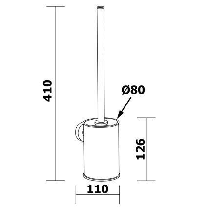 Aqualine - Πιγκάλ μπάνιου SAMBA μαύρο