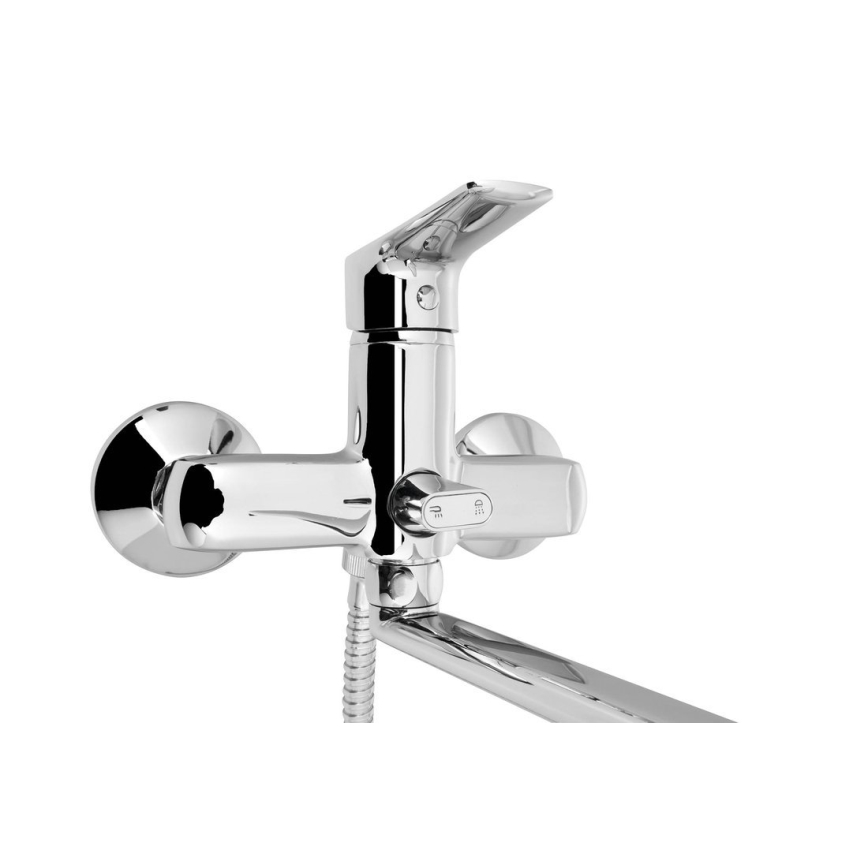 Aqualine - Βαλβίδα νιπτήρος/μπαταρία ντους LOTTA γυαλιστερό χρώμιο