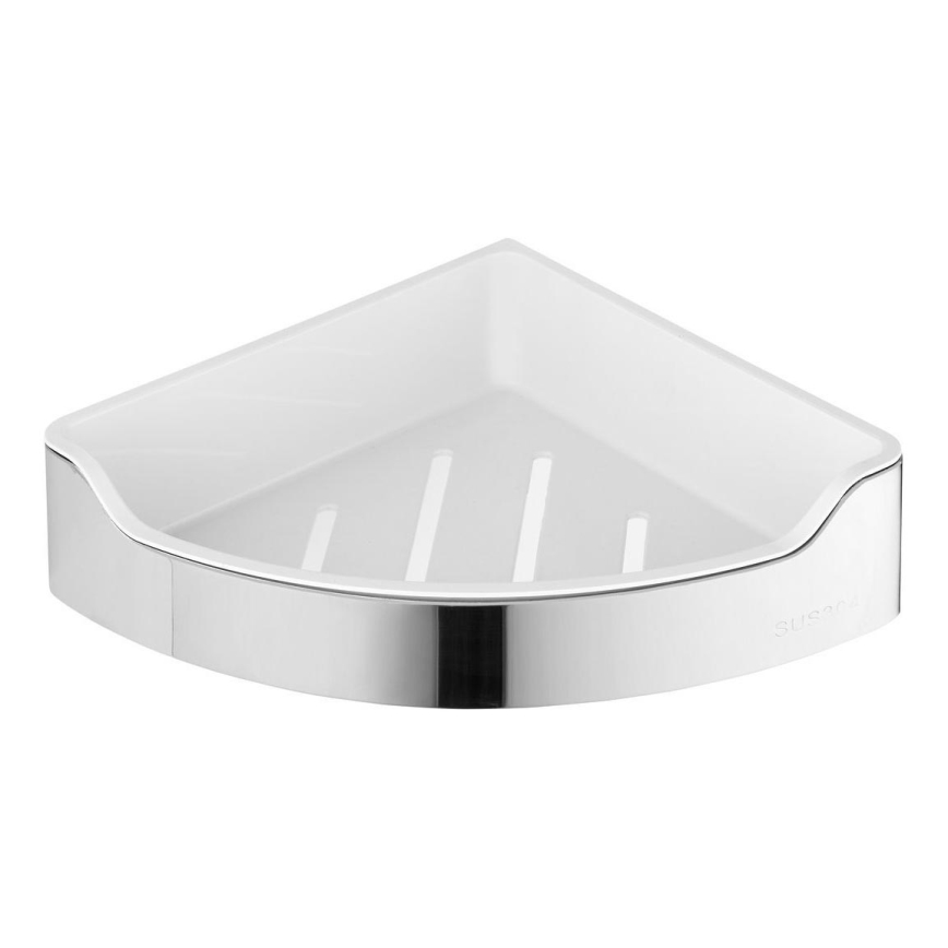 Aqualine - Γωνιακό ράφι μπάνιου SAMBA 21,8x30 cm γυαλιστερό χρώμιο
