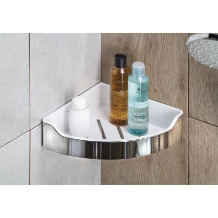 Aqualine - Γωνιακό ράφι μπάνιου SAMBA 21,8x30 cm γυαλιστερό χρώμιο