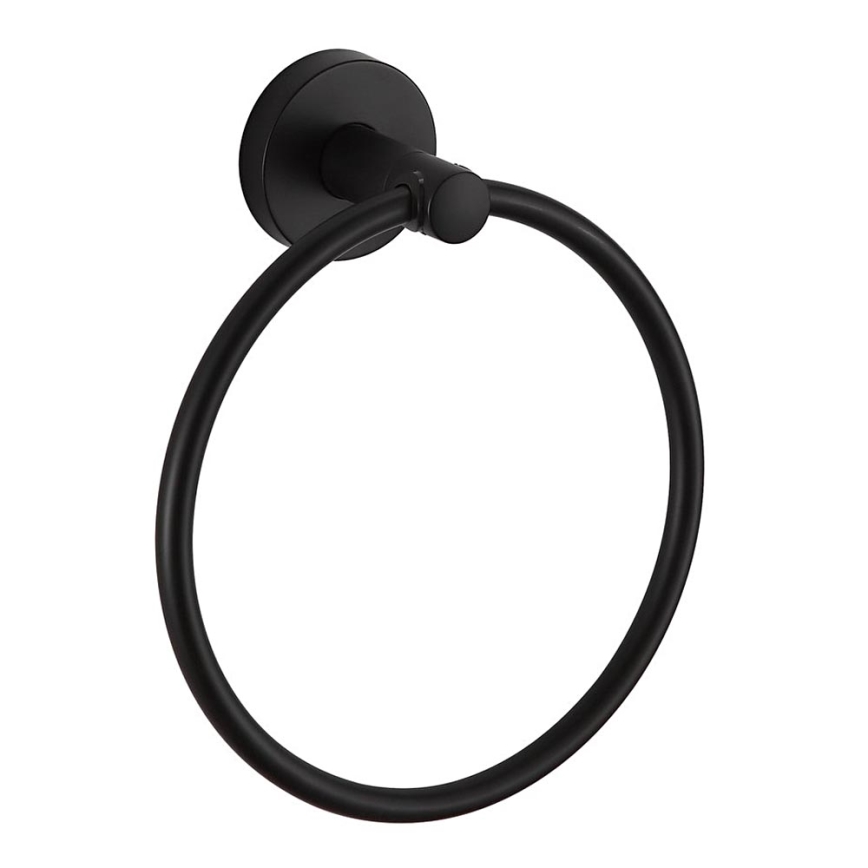 Aqualine - Επιτοίχια πετσετοθήκη SAMBA διάμετρος 15,5 cm μαύρο