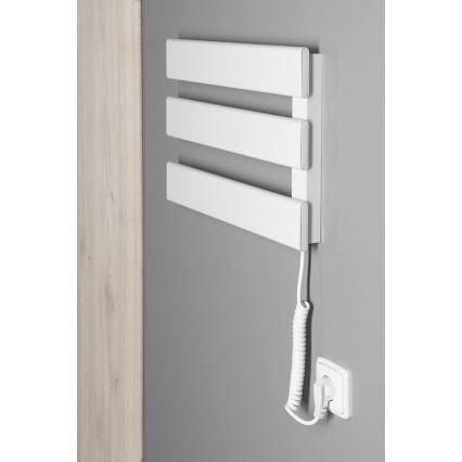 Aqualine - Ηλεκτρική πετσετοκρεμάστρα ELVIS 50W/230V 34,2 cm λευκό δεξιός