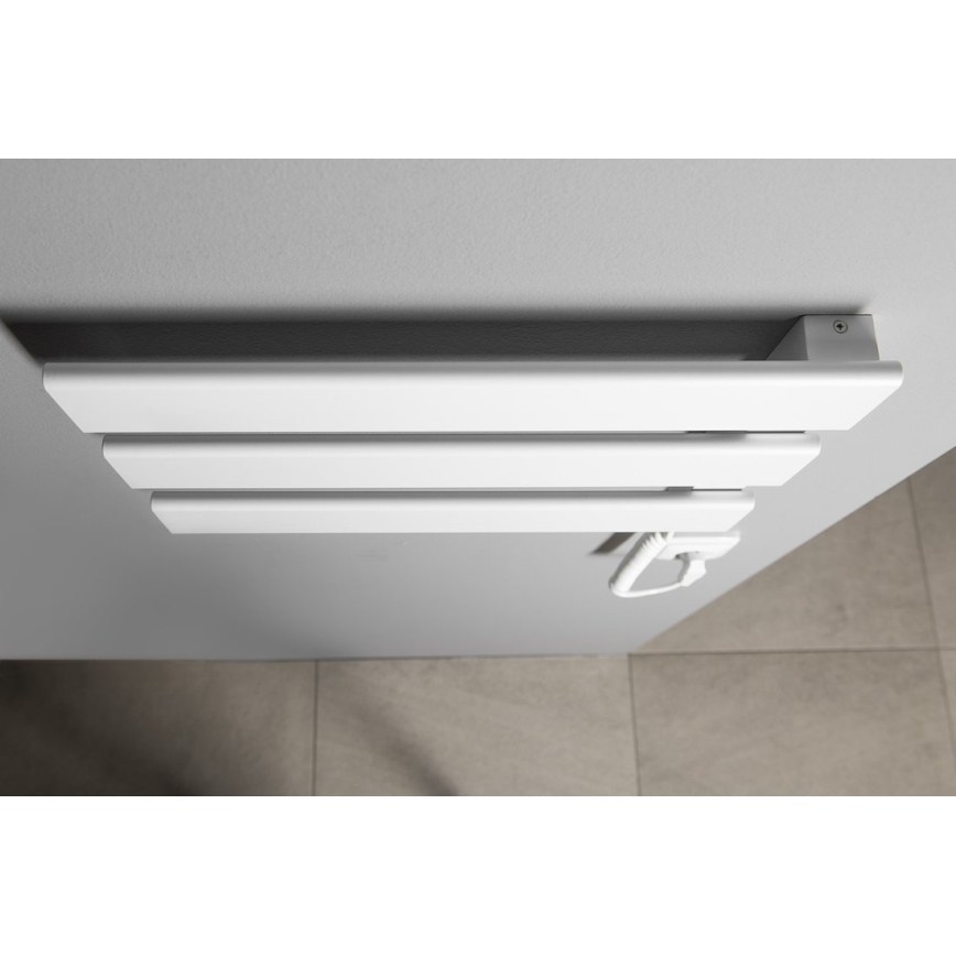 Aqualine - Ηλεκτρική πετσετοκρεμάστρα ELVIS 50W/230V 34,2 cm λευκό δεξιός