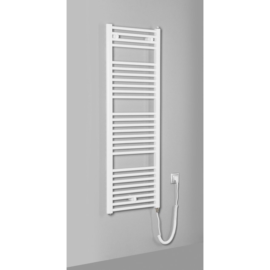 Aqualine - Ηλεκτρική πετσετοκρεμάστρα μπάνιου  DIRECT-E 400W/230V 132 cm λευκό ευθεία