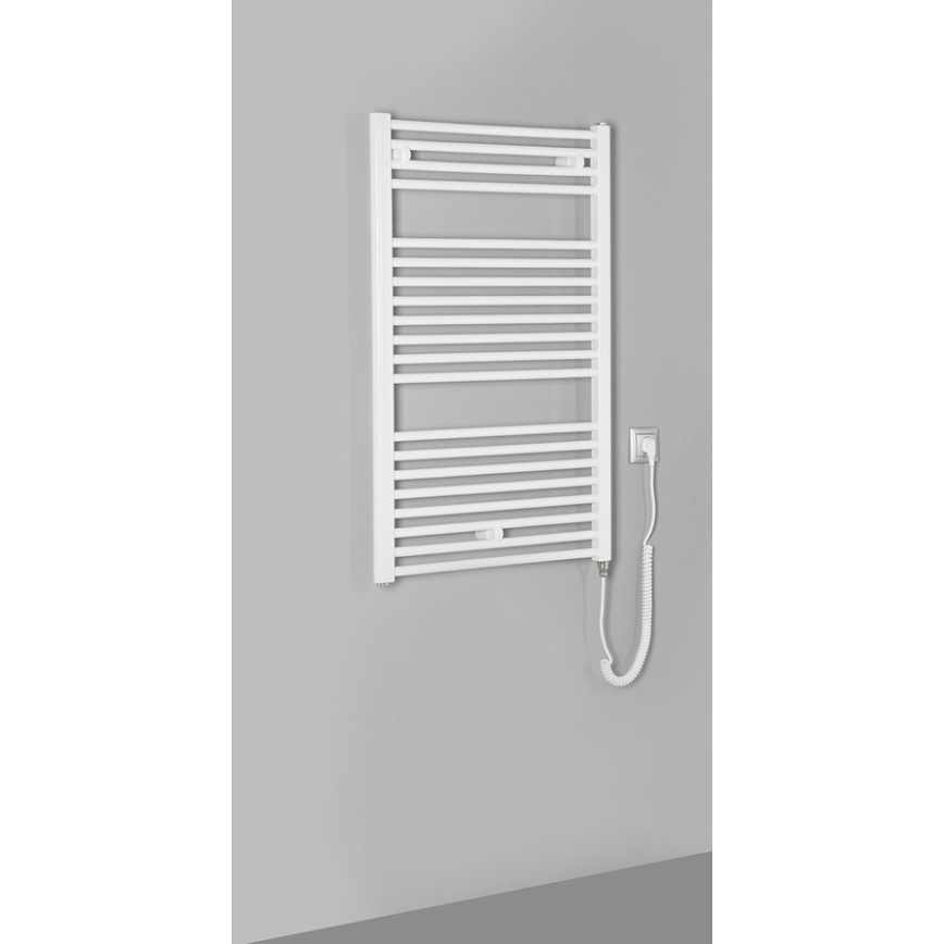Aqualine - Ηλεκτρική πετσετοκρεμάστρα μπάνιου  DIRECT-E 400W/230V 96 cm λευκό ευθεία