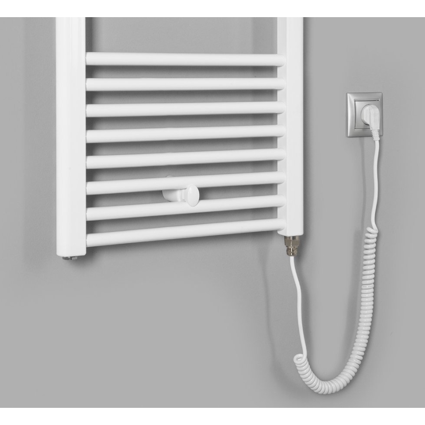 Aqualine - Ηλεκτρική πετσετοκρεμάστρα μπάνιου  DIRECT-E 400W/230V 96 cm λευκό ευθεία