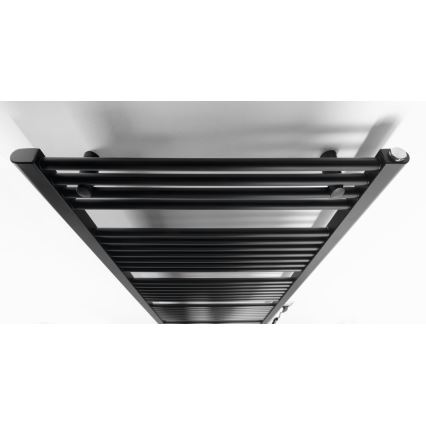 Aqualine - Ηλεκτρική πετσετοκρεμάστρα μπάνιου  DIRECT-E 800W/230V 168 cm ματ μαύρο ευθεία