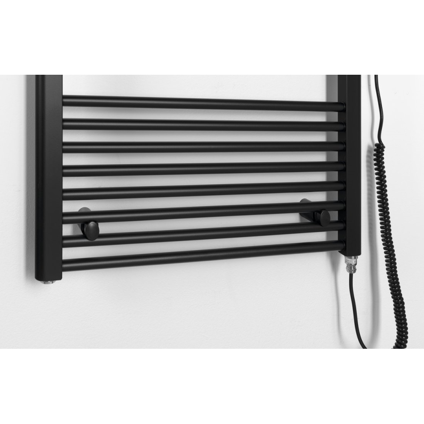 Aqualine - Ηλεκτρική πετσετοκρεμάστρα μπάνιου  DIRECT-E 800W/230V 168 cm ματ μαύρο ευθεία