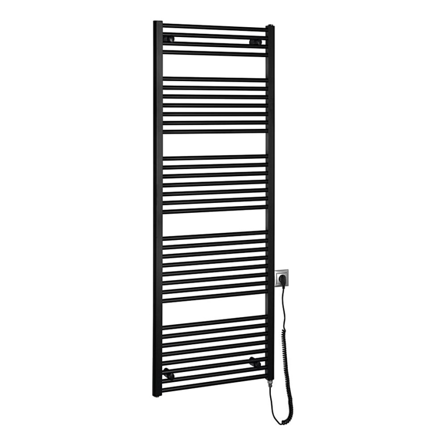 Aqualine - Ηλεκτρική πετσετοκρεμάστρα μπάνιου  DIRECT-E 800W/230V 168 cm ματ μαύρο ευθεία