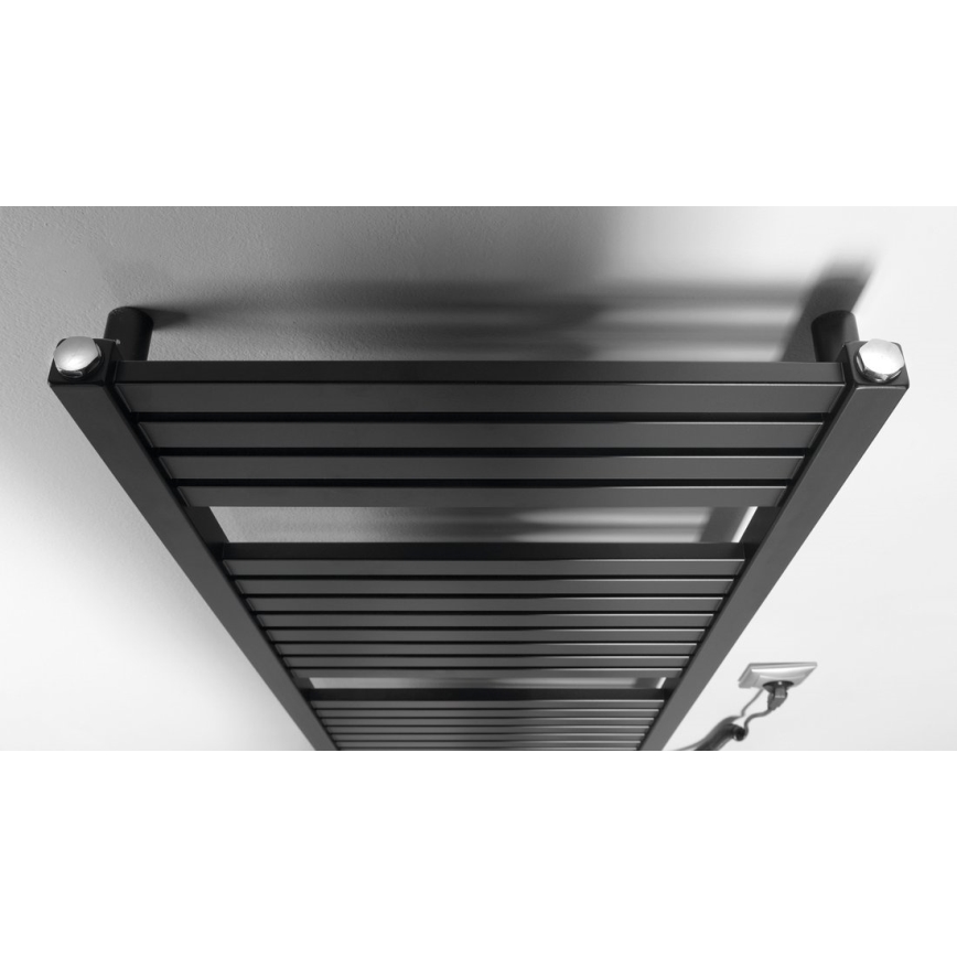 Aqualine - Ηλεκτρική πετσετοκρεμάστρα μπάνιου TONDI-E 300W/230V 97 cm ματ μαύρο ευθεία