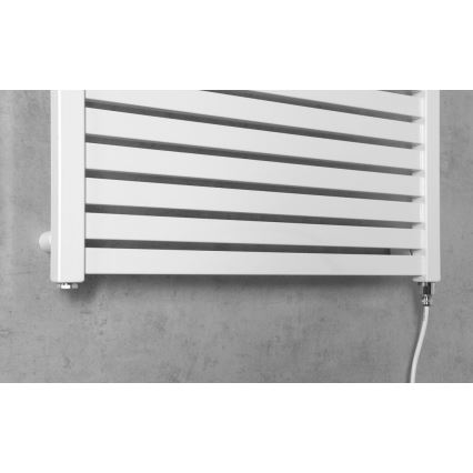 Aqualine - Ηλεκτρική πετσετοκρεμάστρα μπάνιου  TONDI-E 400W/230V 97 cm λευκό ευθεία