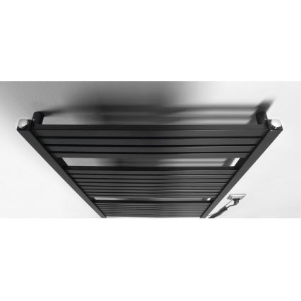 Aqualine - Ηλεκτρική πετσετοκρεμάστρα μπάνιου  TONDI-E 400W/230V 97 cm ματ μαύρο ευθεία