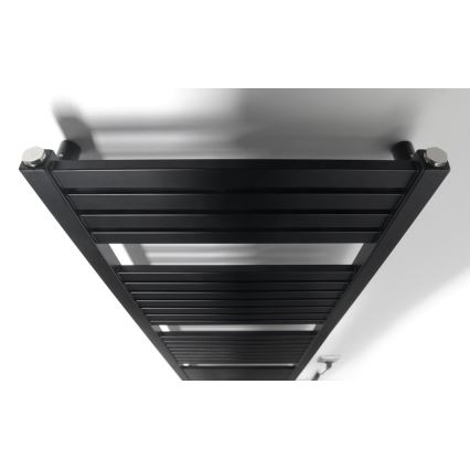 Aqualine - Ηλεκτρική πετσετοκρεμάστρα μπάνιου TONDI-E 500W/230V 133 cm ματ μαύρο ευθεία