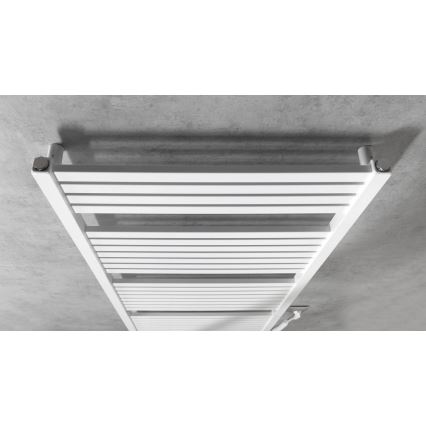 Aqualine - Ηλεκτρική πετσετοκρεμάστρα μπάνιου TONDI-E 600W/230V 133 cm λευκό ευθεία