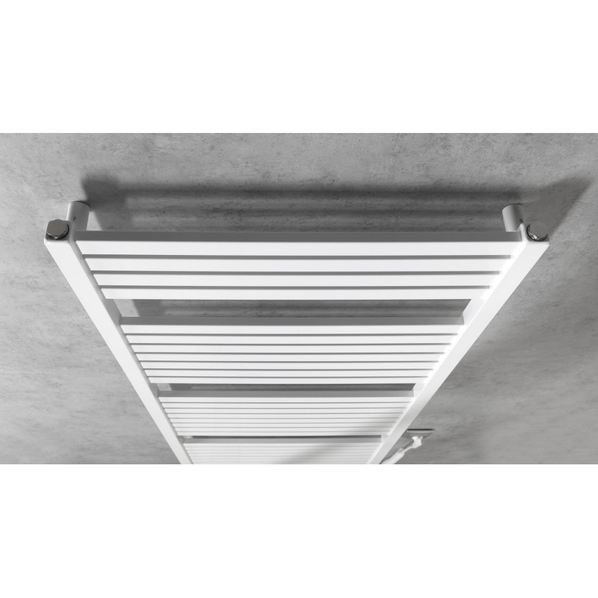 Aqualine - Ηλεκτρική πετσετοκρεμάστρα μπάνιου TONDI-E 600W/230V 133 cm λευκό ευθεία