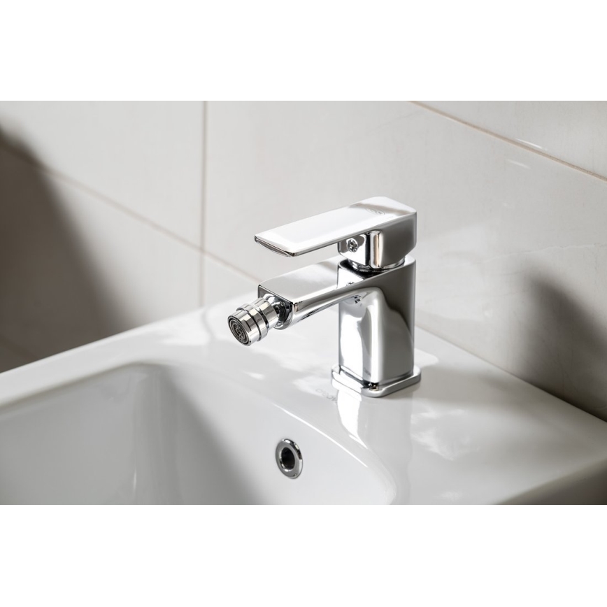 Aqualine - Μπαταρία μπιντέ FACTOR γυαλιστερό χρώμιο