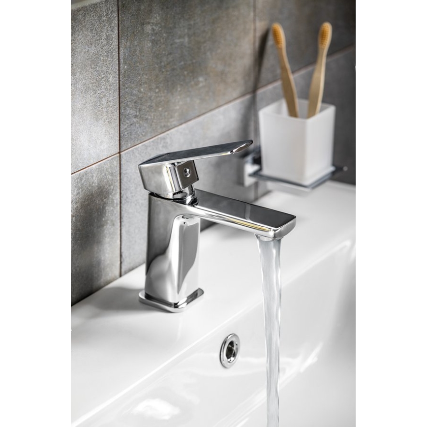 Aqualine - Μπαταρία νιπτήρος FACTOR γυαλιστερό χρώμιο