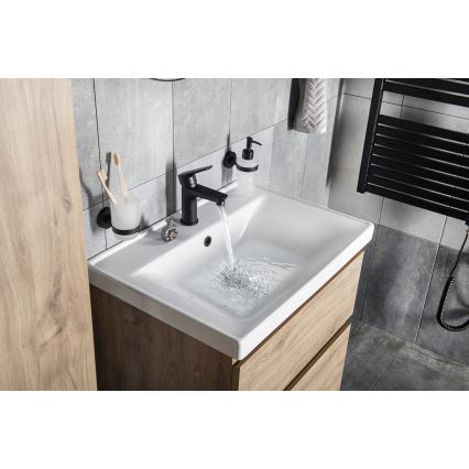 Aqualine - Μπαταρία νιπτήρος LOTTA ματ μαύρο