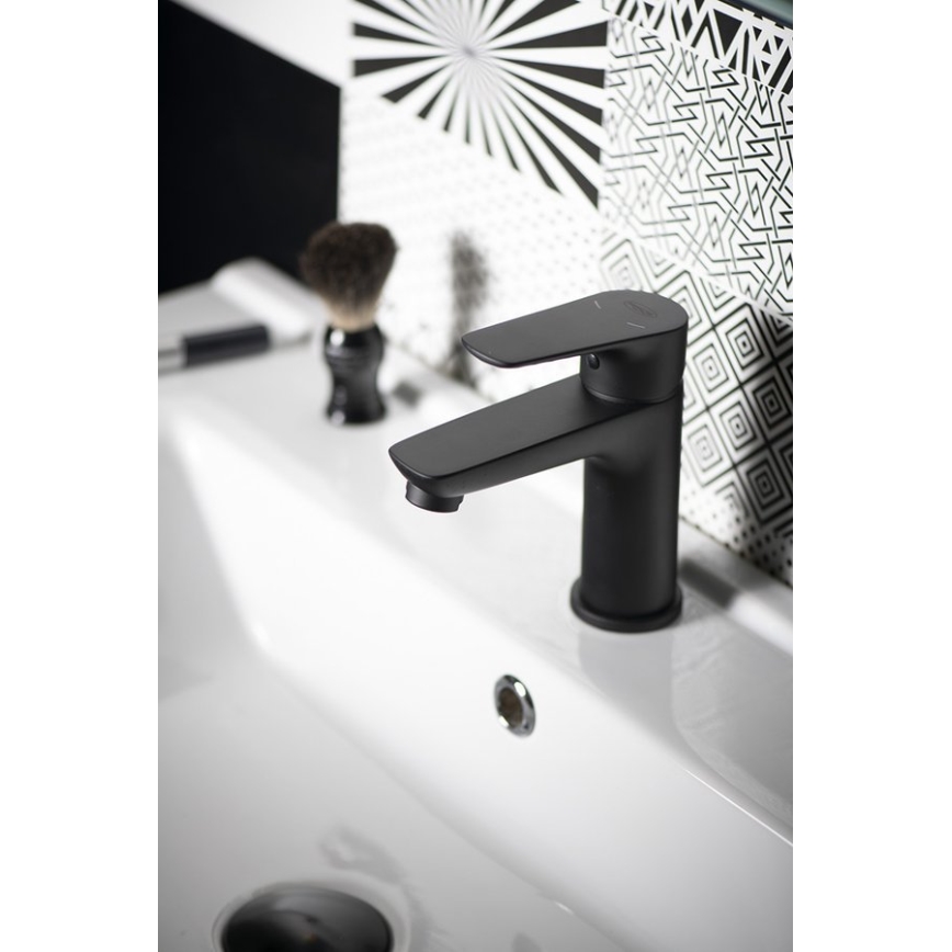 Aqualine - Μπαταρία νιπτήρος LOTTA ματ μαύρο