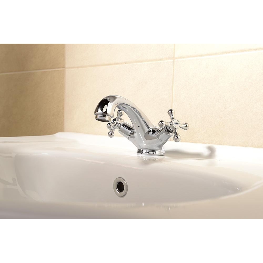 Aqualine - Μπαταρία νιπτήρος VICTORIA γυαλιστερό χρώμιο