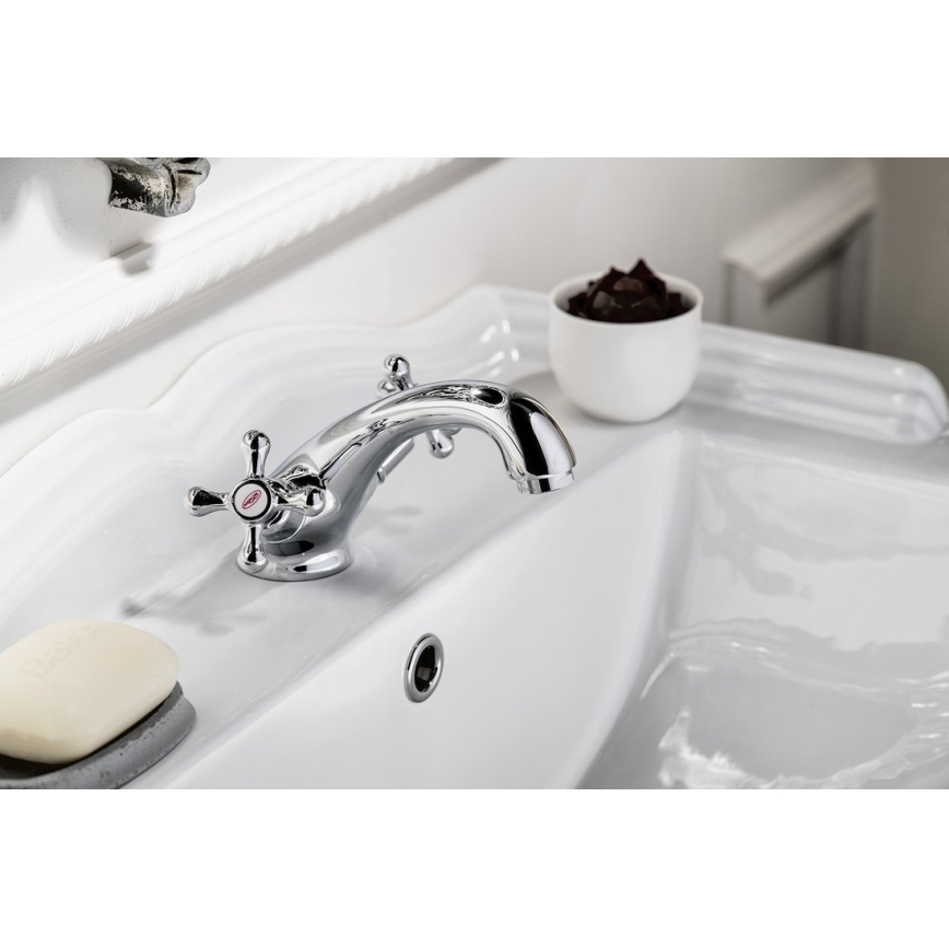 Aqualine - Μπαταρία νιπτήρος VICTORIA γυαλιστερό χρώμιο