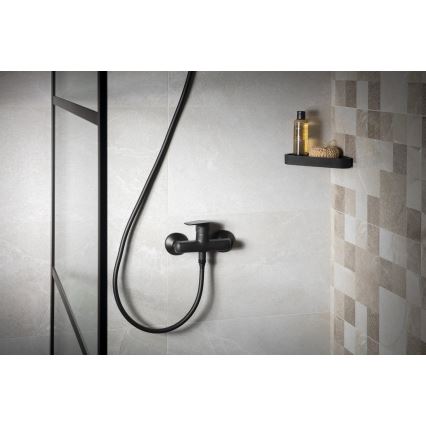 Aqualine - Μπαταρία ντους LOTTA ματ μαύρο