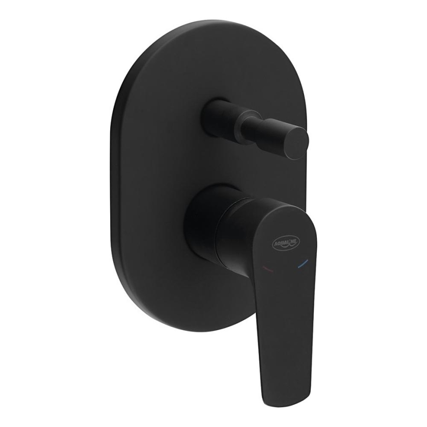 Aqualine - Μπαταρία ντους εντοιχισμού LOTTA ματ μαύρο