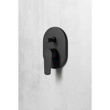 Aqualine - Μπαταρία ντους εντοιχισμού LOTTA ματ μαύρο