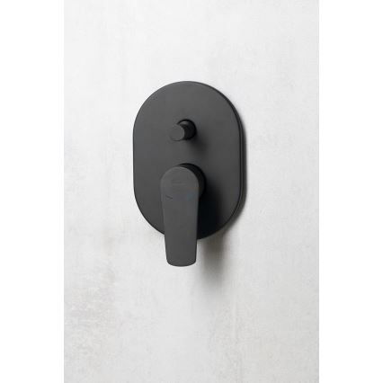 Aqualine - Μπαταρία ντους εντοιχισμού LOTTA ματ μαύρο