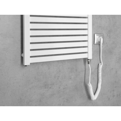 Aqualine - Μπάνιου ηλεκτρικά πετσετοκρεμάστρα TONDI-E 500W/230V 133 cm λευκό straight