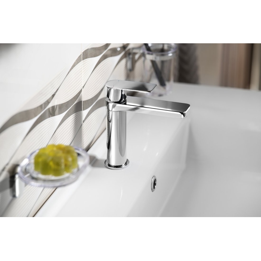 Aqualine - Μπαταρία νιπτήρος DAPHNE 15,5 cm γυαλιστερό χρώμιο