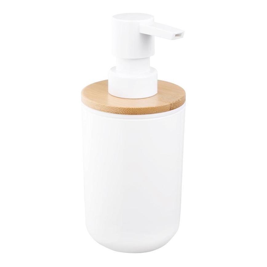 Aqualine - Ντισπένσερ υγρού σαπουνιού SNOW 350 mm λευκό/μπαμπού