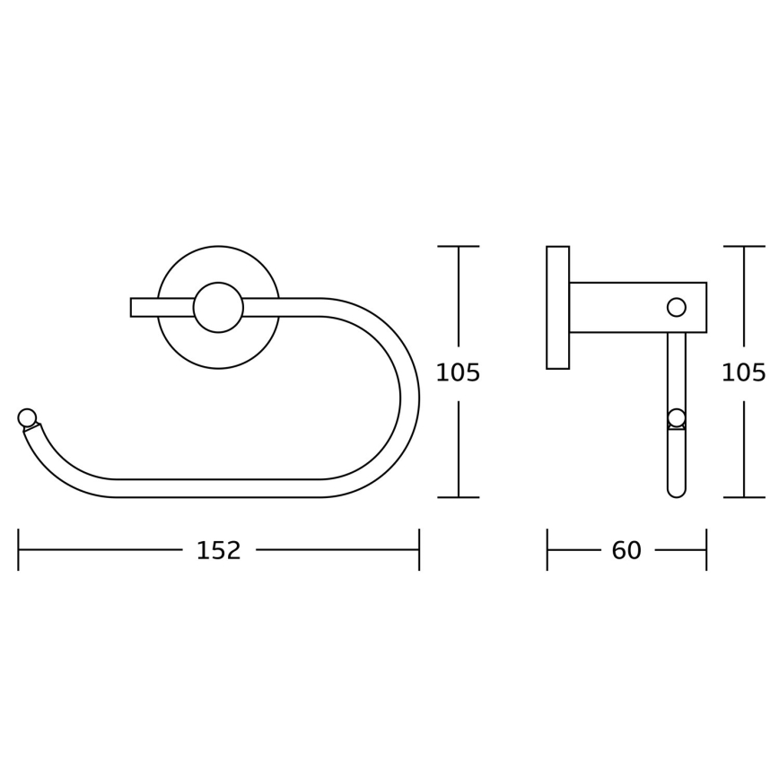 Aqualine - Χαρτοθήκη SAMBA μαύρο