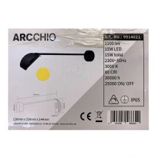Arcchio - Επιτοίχιο φωτιστικό εξωτερικού χώρου LED GRAYSON LED/15W/230V IP65
