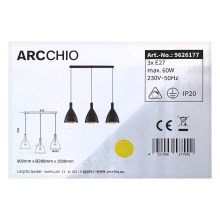 Arcchio - Κρεμαστό φωτιστικό οροφής ράγα ARTHURIA 3xE27/60W/230V
