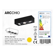 Arcchio - Φωτιστικό οροφής LED DWIGHT 3xG53/20W/230V