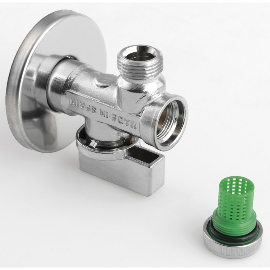 Arco - Γωνιακή βαλβίδα με ενσωματωμένο φίλτρο, γυαλισμένο χρώμιο