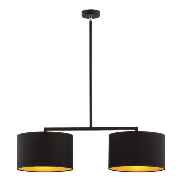 Argon 0899 - Κρεμαστό φωτιστικό οροφής δίφωτο KARIN 2xE27/15W/230V μαύρο
