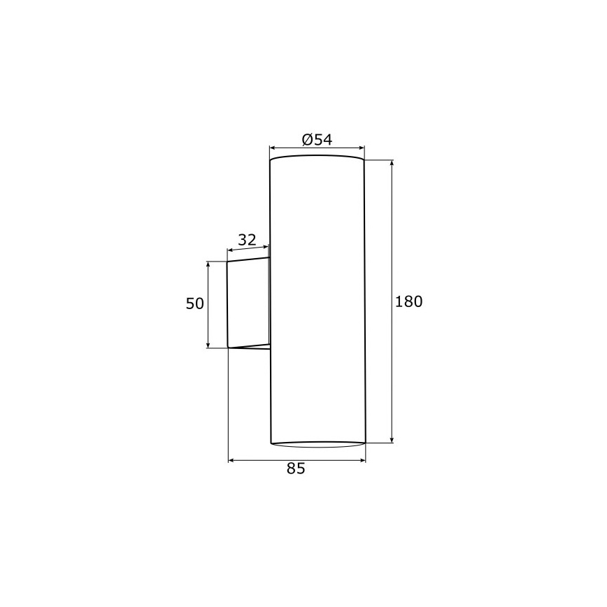 Argon 0909 - Φωτιστικό τοίχου MITOS 2xGU10/5W/230V μαύρο