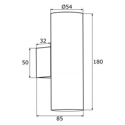 Argon 0910 - Φωτιστικό τοίχου MITOS 2xGU10/5W/230V λευκό