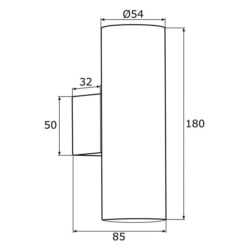 Argon 0912 - Φωτιστικό τοίχου MITOS 2xGU10/5W/230V γυαλιστερό χρώμιο