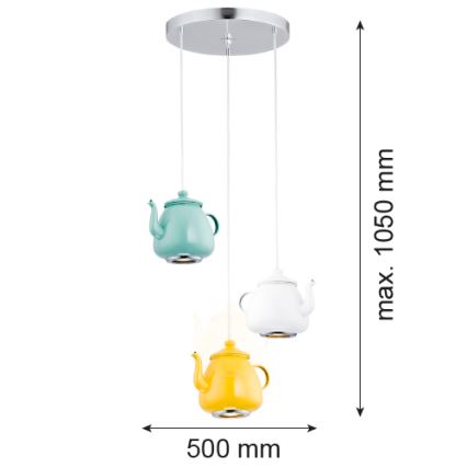 Argon 1326 - Κρεμαστό φως JAMAJKA 3xGU10/50W/230V