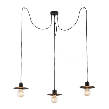 Argon 1377 - Κρεμαστό φωτιστικό οροφής CORSO 3xE27/15W/230V spider μαύρο
