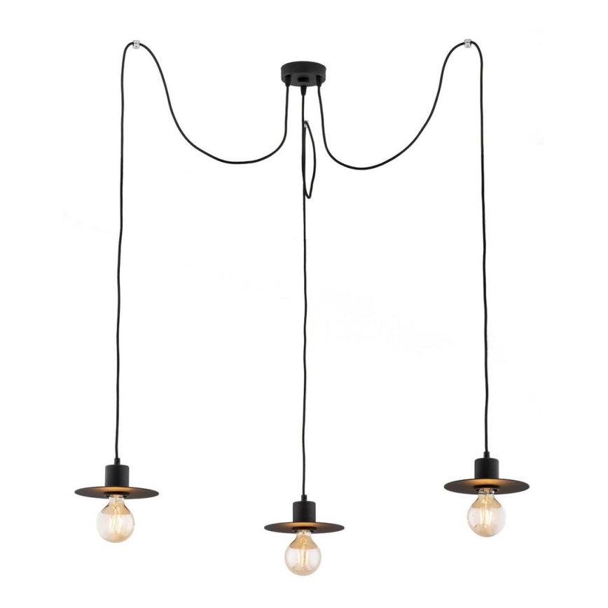 Argon 1377 - Κρεμαστό φωτιστικό οροφής CORSO 3xE27/15W/230V spider μαύρο