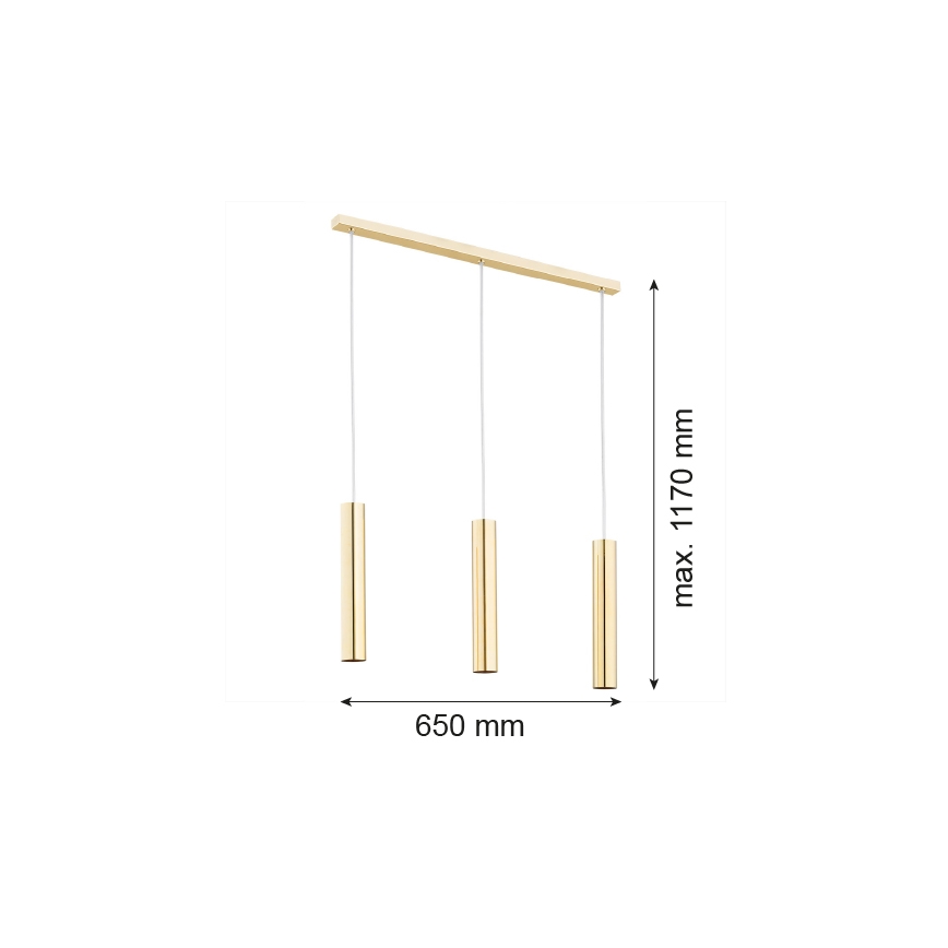 Argon 1443 -Κρεμαστό φωτιστικό οροφής ράγα GOMERA 3xGU10/5W/230V ορείχαλκος